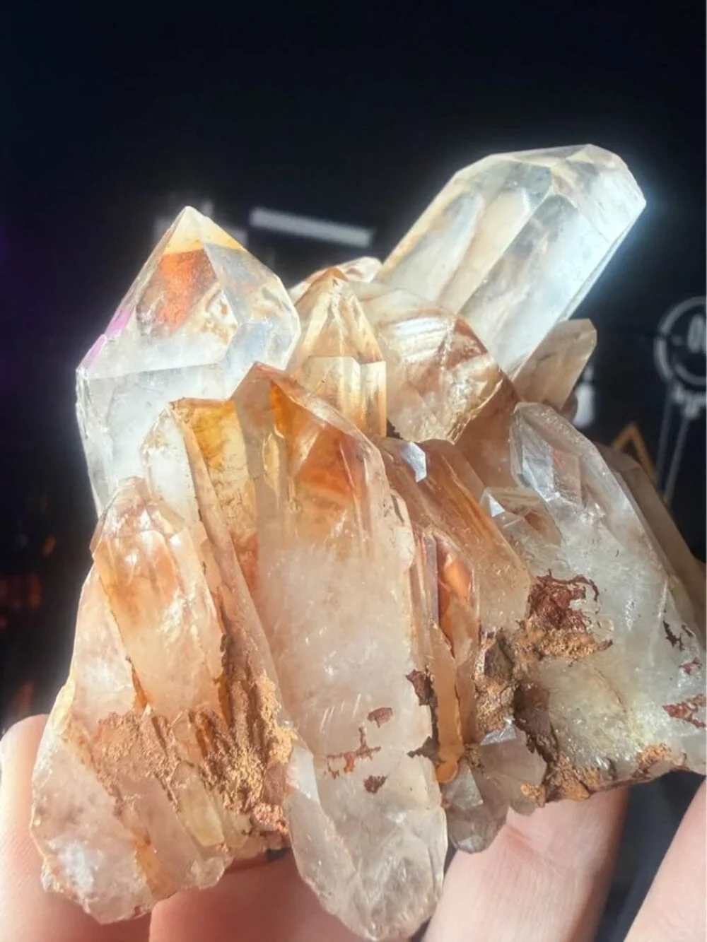 🔥 Golden Healer / Fire Quartz Cluster with Red Hematite Inclusions 🔥